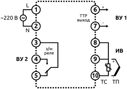 Схема подключения ECD110-S-TR